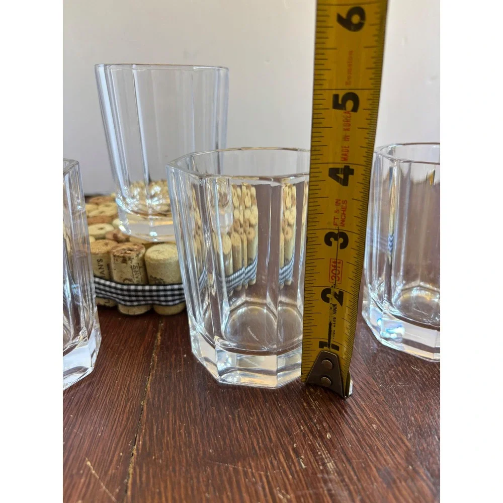 Villeroy & Boch Royale Crystal 8oz Old Fashioned Glasses Set‎ of 4 Octagon Flat